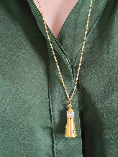 LIghthouse Necklace with Diamond