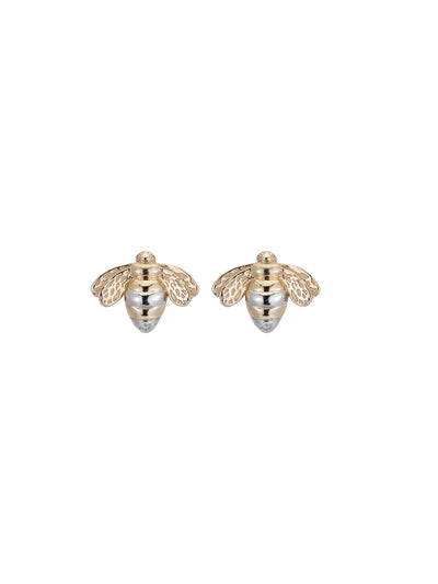 14k Gold and Diamond Bee earrings.